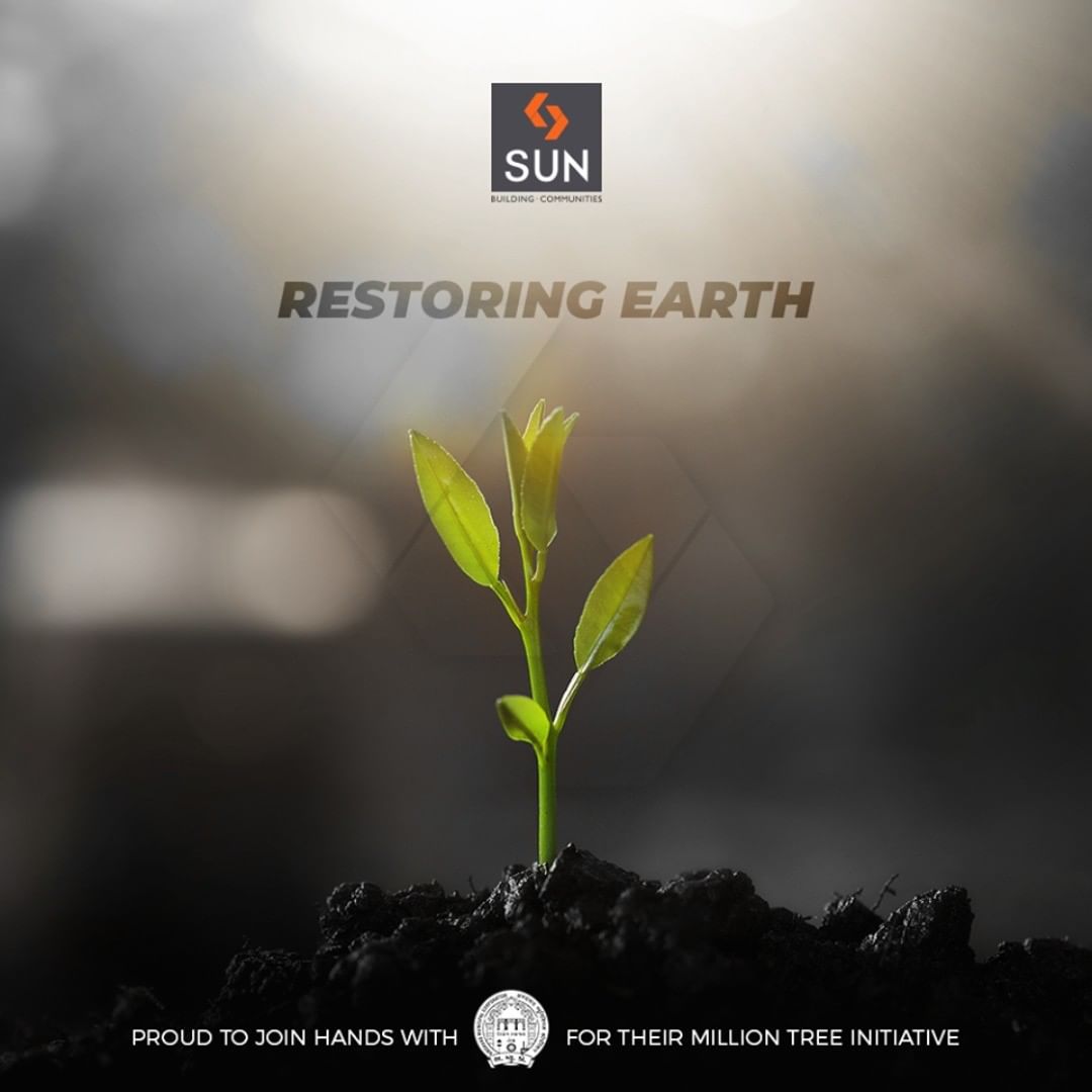 Doing our bit towards restoring Earth this #EnvironmentDay! 
Privileged to join hands with the AMC-Amdavad Municipal Corporation towards #MissionMillionTrees!

#SunCares #SunBuilders #RealEstate #Ahmedabad #Gujarat