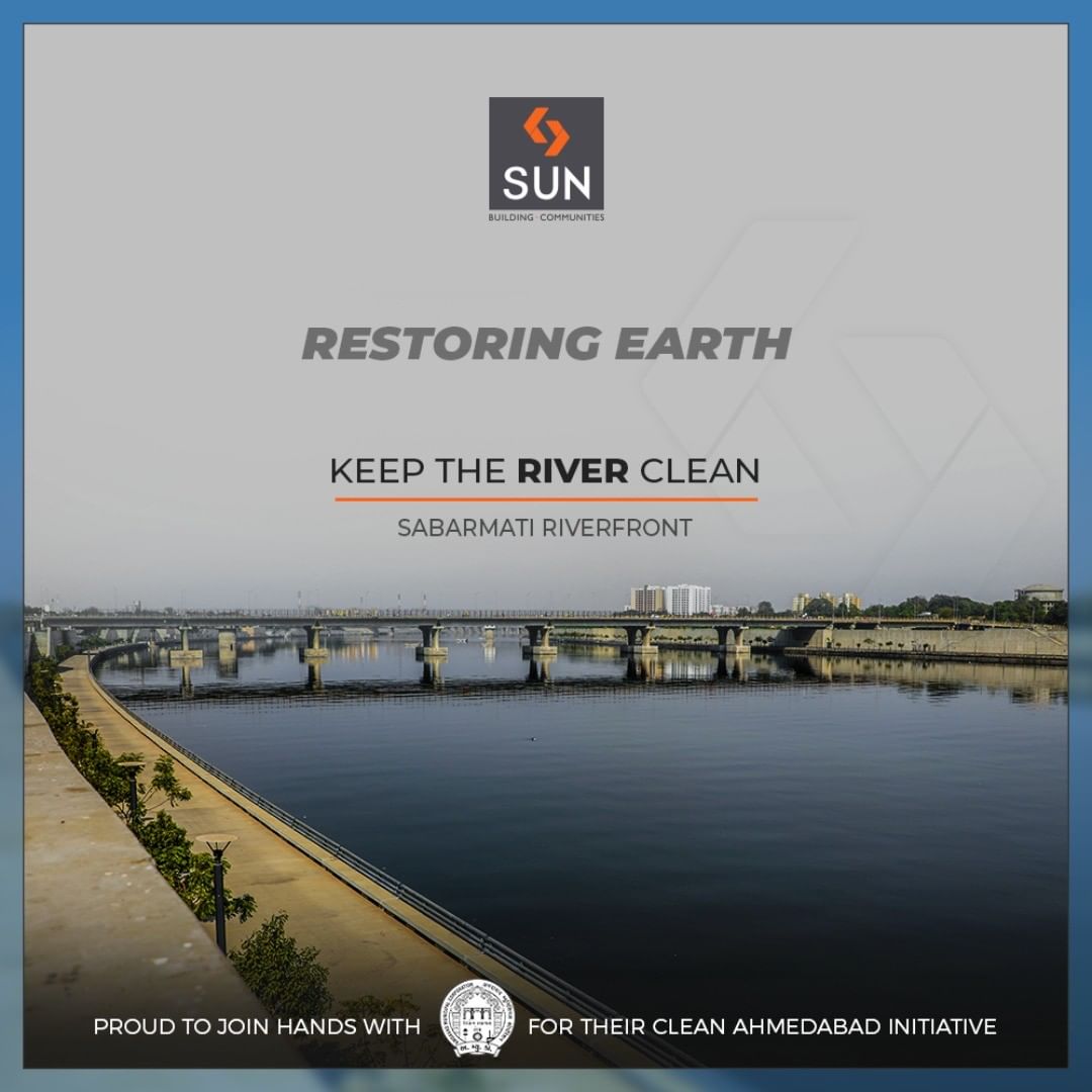 A small step today can reap big effects tomorrow! Let's do our bit to keep the river clean, proud to join hands with the AMC-Amdavad Municipal Corporation for their Swachh Sabarmati Mahaabhiyan towards beautifying the Sabarmati Riverfront!

#SunCares #EnvironmentDay #SunBuildersGroup #Ahmedabad #Gujarat