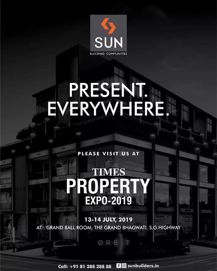 Visit us at the Times Property Expo-2019 this weekend at the Grand Ball Room, The Grand Bhagwati! 
#TimesPropertyExpo #TimesPropertyExpo2019 #SunBuildersGroup #Ahmedabad #Gujarat