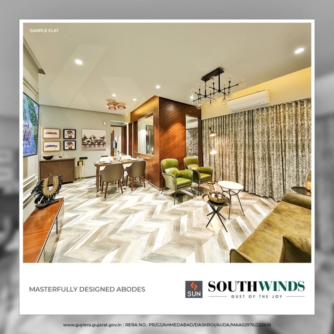 #SunSouthWinds offers you abodes that are thoughtfully crafted to let you weave happy moments! 
#SunBuildersGroup #Ahmedabad #Gujarat #RealEstate