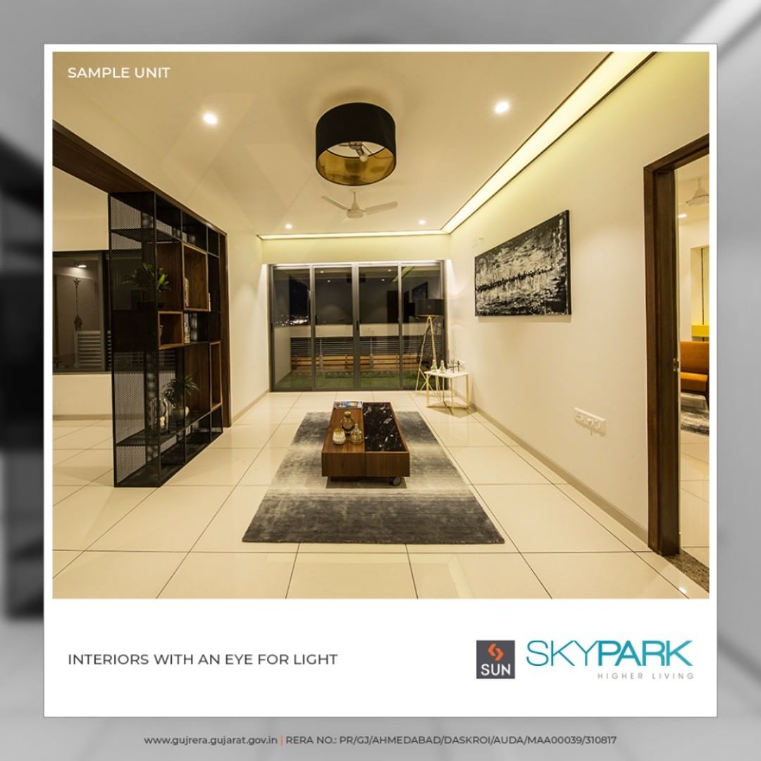#SunSkyPark offers you spacious interiors with an eye for the light! 
#SunBuildersGroup #Ahmedabad #Gujarat #RealEstate #SunBuilders