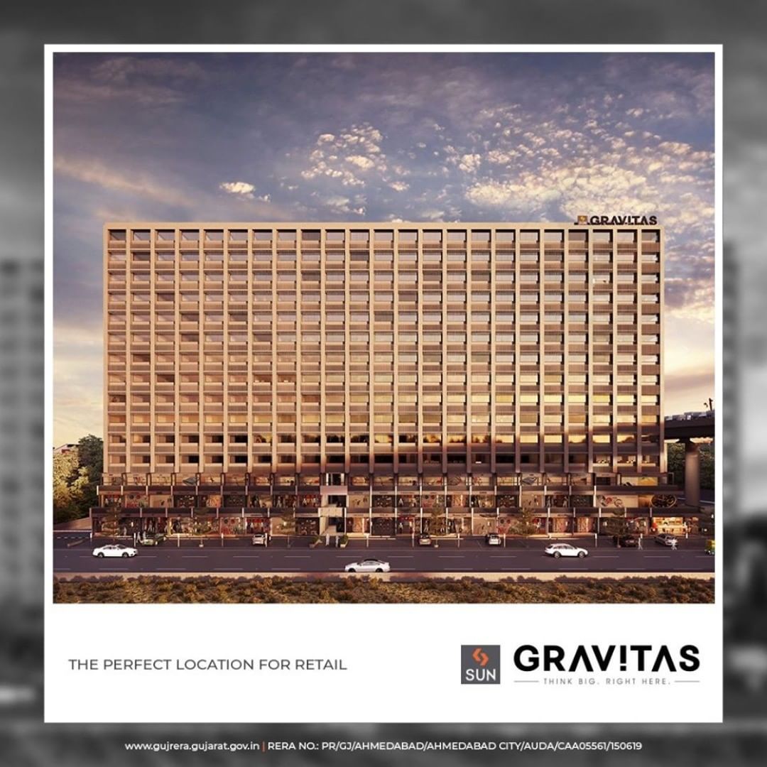 A towering presence with 2 side-road and an internal passage on 2 floors make it apt for small to medium retail especially B2B, along with B2C thriving well

#SunGravitas #SunBuildersGroup #Ahmedabad #Gujarat #RealEstate