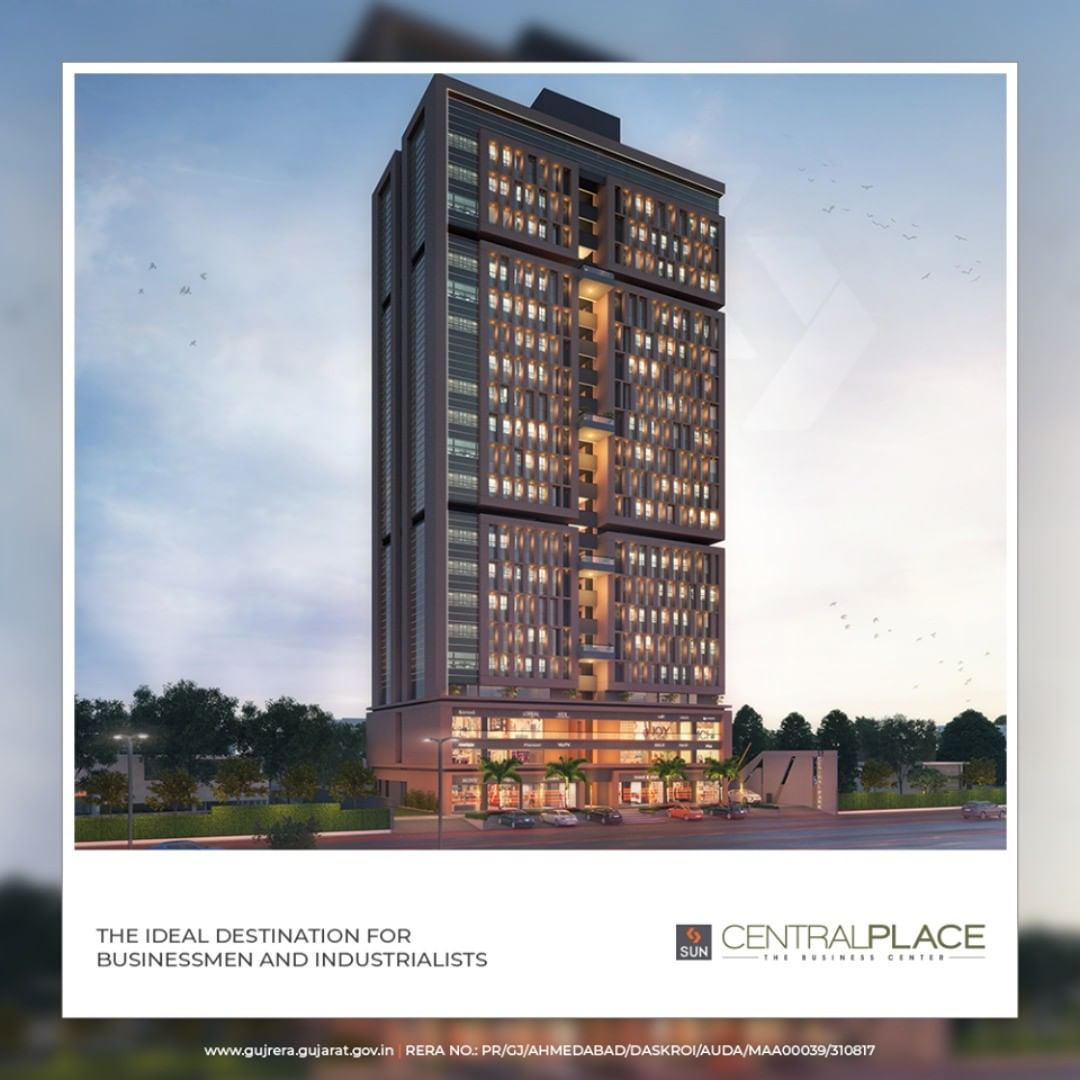 At CENTRAL PLACE a TWENTY TWO storied business centre offers you everything that lets you focus on your vision and goals. So that success isn't too far.

#SunCentralPlace #SunBuildersGroup #Ahmedabad #Gujarat #RealEstate