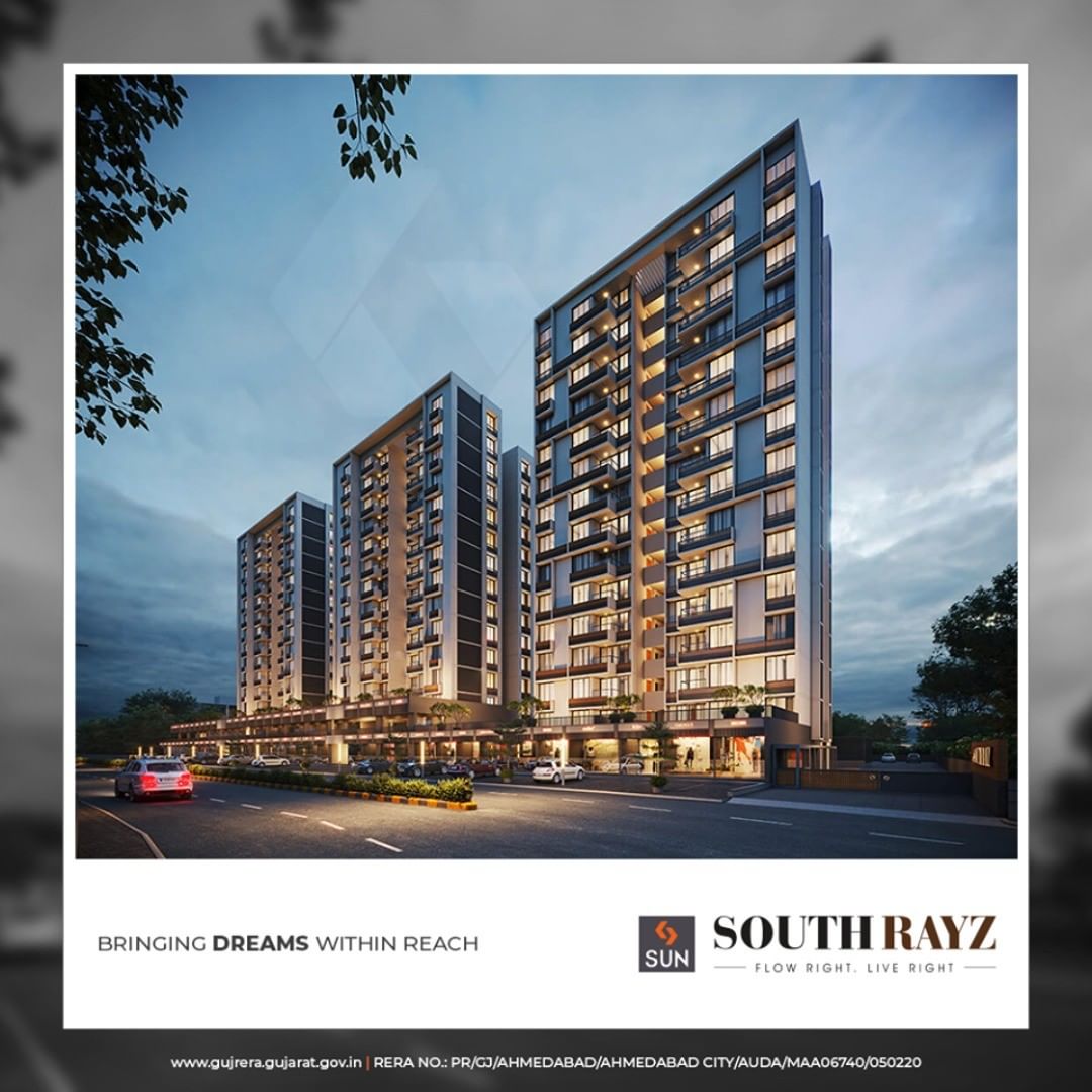 Affordable homes that are inspired by your lifestyle aspirations.

#SouthRayz #FlowRight #LiveRight #SunBuildersGroup #SunBuilders #RealEstate #Ahmedabad #RealEstateGujarat #Gujarat