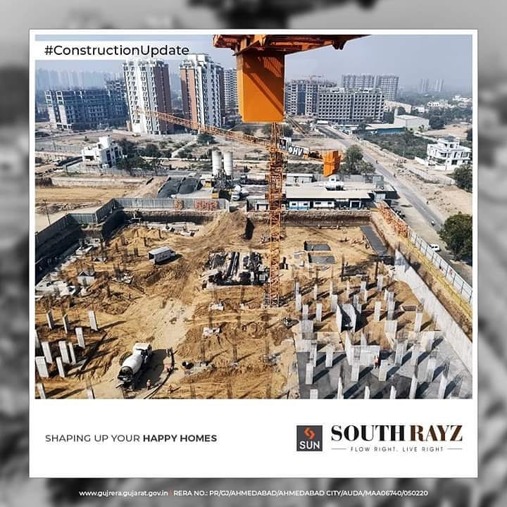 Shaping up your happy homes.

#ConstructionUpdate #SouthRayz #FlowRight #LiveRight #SunBuildersGroup #SunBuilders #RealEstate #Ahmedabad #RealEstateGujarat #Gujarat