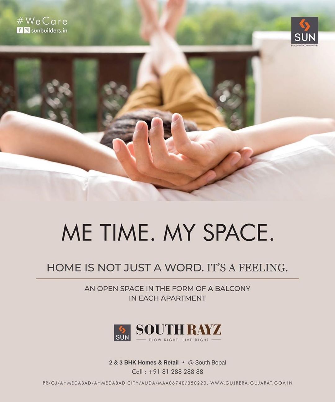 Nearly 4 decades of trust, quality construction, ethical practice and commitment is what you get with Us. 
Sun SouthRayz, A Rightly priced smartly designed 2 & 3 BHK homes with balcony space
ensuring quality time and a fulfilling life.

For Details Call +91 987932060. 
#retail #apartments #southbopal #budgethomes #2bhk #3bhk #safeinvestment #qualityconstruction #ethics #realestateahmedabad #sunbuildersgroup #staysafe #wecare