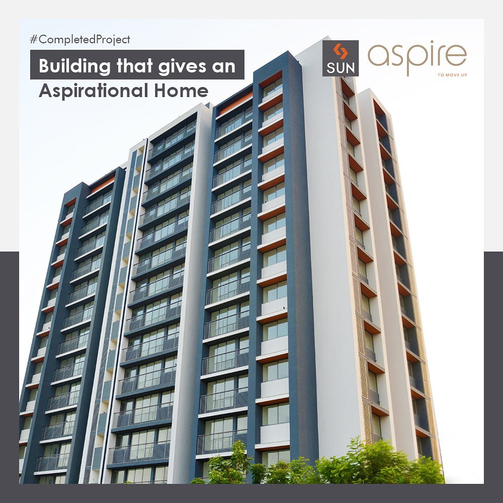 Through Sun Aspire, we have built Aspirational Homes which made beginnings better and dreams bigger. These 14 Storey high, 2.5 BHK homes have been a successful project in providing Contentment and a better Lifestyle to our Customers. Our dedication and Commitment towards Quality makes us better than the rest.

#SunAspire #Ahmedabad #Residential #SunBuildersGroup #Gujarat #RealEstate #SunBuilders #CompletedProject