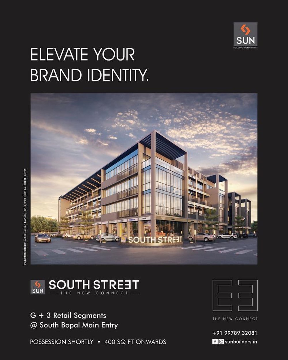 Sun South Street is designed for today’s retail needs looking at the opportunity of the captive audience at SOBO.

For Details Call: +91 99789 32081

#SunSouthStreet #Ahmedabad #SunBuildersGroup #Gujarat #RealEstate #Commercial #Retail #SunBuilders #SouthBopal #SOBO