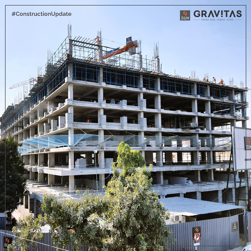Sun Gravitas is an upcoming commercial center located at an ideal destination to set up your Startup or Retail Businesses, offering all the Gravitas that your Commercial Venture needs. Here’s a glimpse of conducive work environs rising every day with the rising sun @Shyamal Cross Road.

#SunBuildersGroup #SunBuilders #SunGravitas #ConstructionUpdate #CommercialSpace #StartUpOffice #Retail #Business #WorkSpace #ShyamalCrossRoad #RetailShowrooms #OfficeSpaces #RealEstate #RealEstateAhmedabad #Ahmedabad #Gujarat #GujaratRealEstate #India