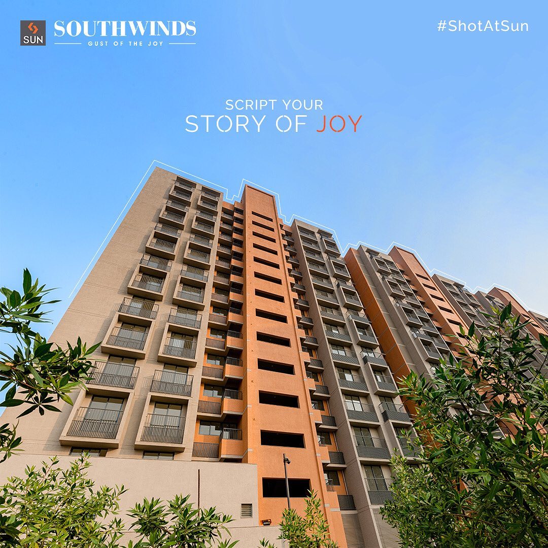 Your story of joy starts here.
Sun South Winds is here to convert your Finite Time into Infinite Memories. When you choose to live in a Home that is designed to suit your Lifestyle, you have more time for everything and More Time means More Happiness. Pinned at a strategic location of South Bopal, we are here to bring you a 'Gust of Joy' comprising of a better lifestyle & happy memories.

#SunBuildersGroup #SunBuilders #SunSouthWinds #Residential #Retail #SouthBopal #ShotAtSun #SOBO #RealEstate #BuildingCommunities #RealEstateAhmedabad #Ahmedabad