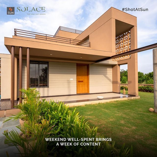 Make your weekends as scenic as possible;
Let there be no chaos & clutter.

Invest in the plotted community at sanand; Sun Solace that has been awarded with Certificate Of Achievement as The Best Weekend Club in Gujarat by Gujarat Tourism for your blissful future.

Villa Size Starts from 133 Sq.Yd Onwards

For Details Call: +91 99789 32062

#SunBuildersGroup #SunBuilders #SunSolace #WeekendGetaway #WeekendHome #Sanand #Nalsarovar #RealestateAhmedabad #BestWeekendClubInGujarat
