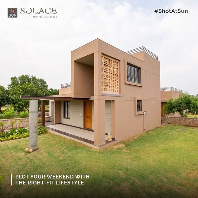 It's your weekend; plot it the way you want. At Sun Solace what you see is what you get!

Let there be the right mixture of peace & greenery, entertainment & amenities.

Villa Size Starts from 133 Sq.Yd (1197 Sq.Ft) Onwards

For Details Call: +91 99789 32062

#SunBuildersGroup #SunBuilders #SunSolace #WeekendGetaway #WeekendHome #Sanand #Nalsarovar #RealestateAhmedabad #BestWeekendClubInGujarat