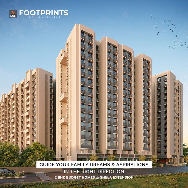 Sun Footprints invites you all to step into a new world while guiding your family's dreams & aspirations in the right direction.

This residential project, with its contemporary architectural plan of 2 bhk homes and assortment of modern lifestyle amenities, keeps the residents' needs first, while keeping comfort, convenience, and aesthetics all intact.

For Details Call: +91 99789 32073

Location: Shela Extension
Status: Under Construction

#SunBuildersGroup #SunBuilders #2BHKHomes #StepSetHome #ProjectInMaking #Shela #ShelaExtension #SunBuilders #RealEstate #SunFootprints #Ahmedabad #Gujarat
