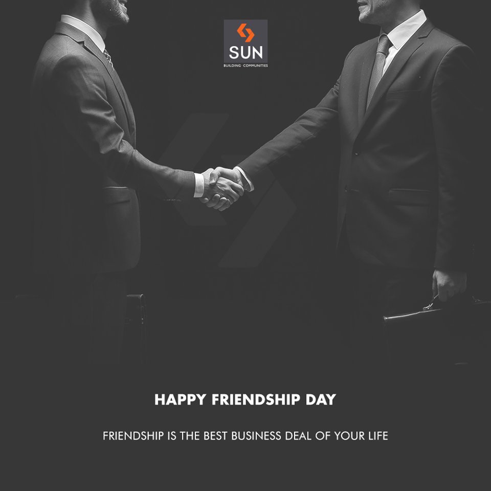 Friendship is the best business deal of your life.

#HappyFriendshipDay #FriendshipDay18 #FriendshipDay #FriendshipDayCelebration #Friendship #Friends #SunBuildersGroup #RealEstate #SunBuilders #Ahmedabad #Gujarat https://t.co/T7LfuKZtdJ