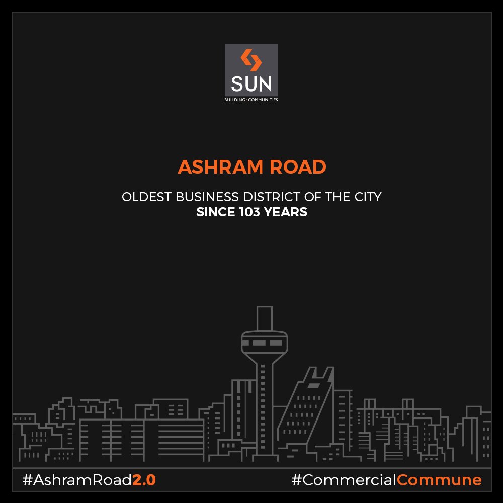 #AshramRoad - thriving the business spirit of Amdavad since 103 years!

#SunBuilders #RealEstate #Ahmedabad #Gujarat #SunBuildersGroup #AshramRoad2point0 #commercialcommune #ComingSoon #NewProject https://t.co/YsmXSIBi0Q