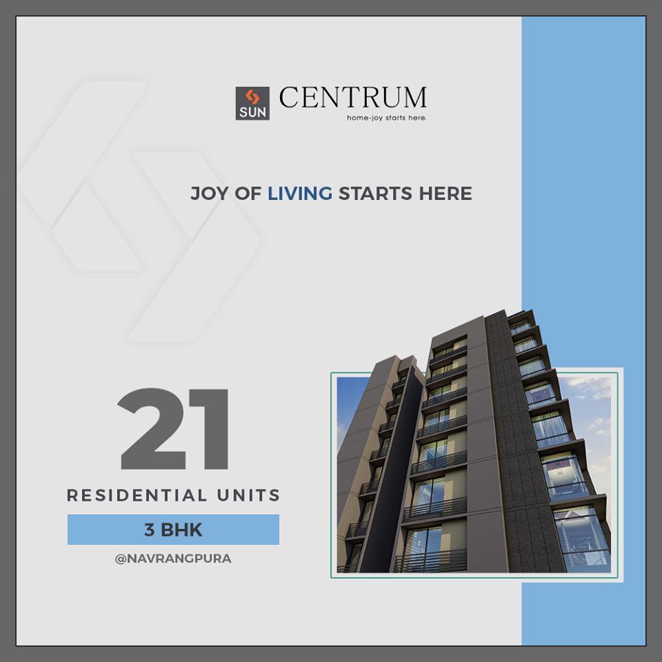 #SunCentrum with 21 residential units located at Navrangpura makes for the perfect blend of modern residences that redefine joyful living.

#SunBuilders #JourneyOfPastYear #RealEstate #ProgressiveSpaces #Ahmedabad #Gujarat https://t.co/BHyHVlPagg