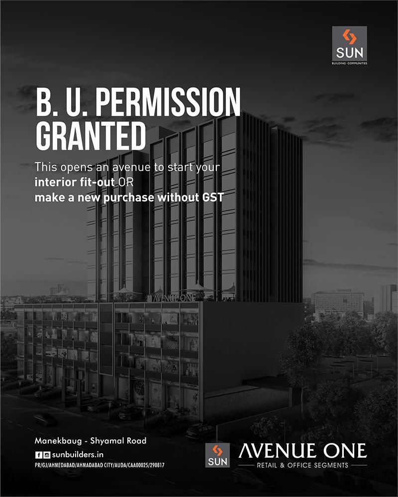 Awe-inspiring avenues with ready BU permission to make a new purchase of your office segments.

#SunBuildersGroup #Ahmedabad #Gujarat #RealEstate #SunAvenueOne https://t.co/jV5FiIgiFT