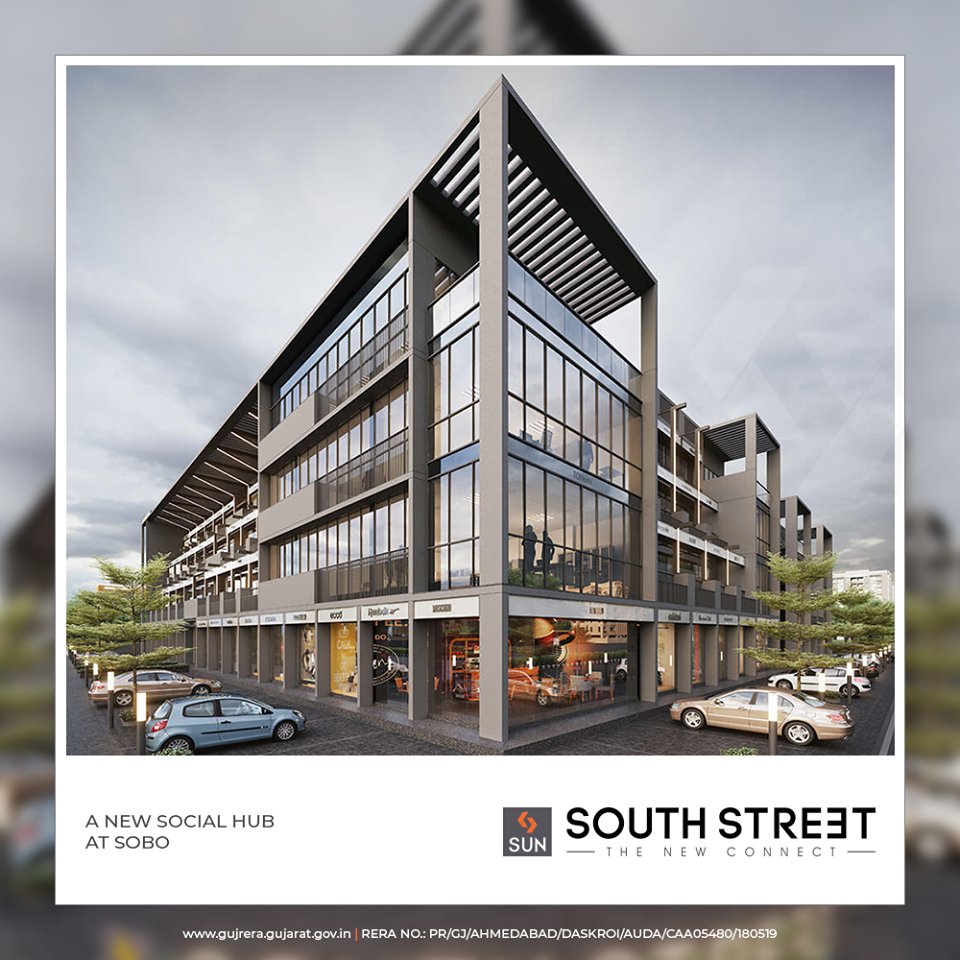 SOUTH STREET is poised to become a new Social Hub that meets all daily consumable and social needs.

#SunSouthStreet #SunBuildersGroup #Ahmedabad #Gujarat https://t.co/I7IqsRbdnb