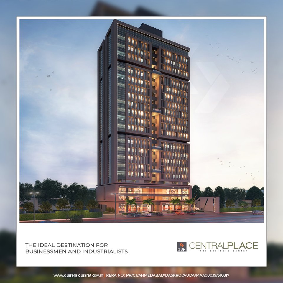 At CENTRAL PLACE a TWENTY TWO storied business centre offers you everything that lets you focus on your vision and goals. So that success isn't too far.

#SunCentralPlace #SunBuildersGroup #Ahmedabad #Gujarat #RealEstate https://t.co/ml4Y0YTpNX