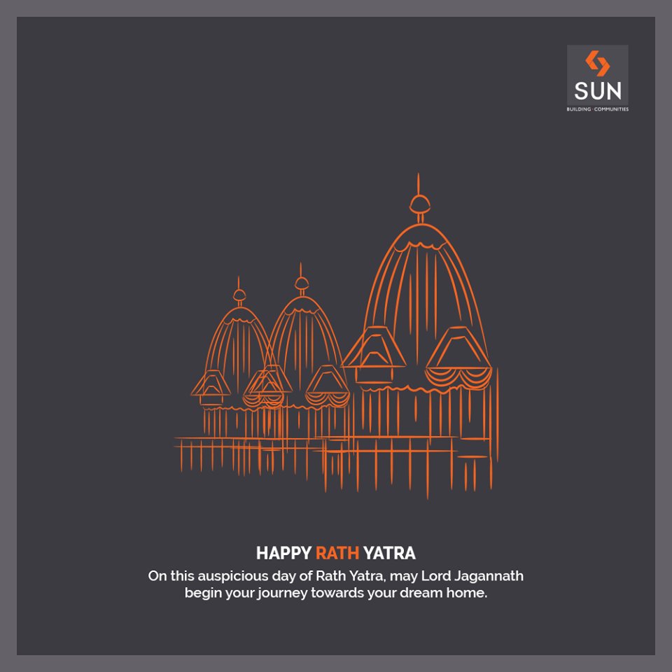 On this auspicious day of Rath Yatra, may Lord Jagannath begin your journey towards your dream home.

#rathyatra #realestateahmedabad #sunbuildersgroup #ahmedabad https://t.co/Df2A82oOQG