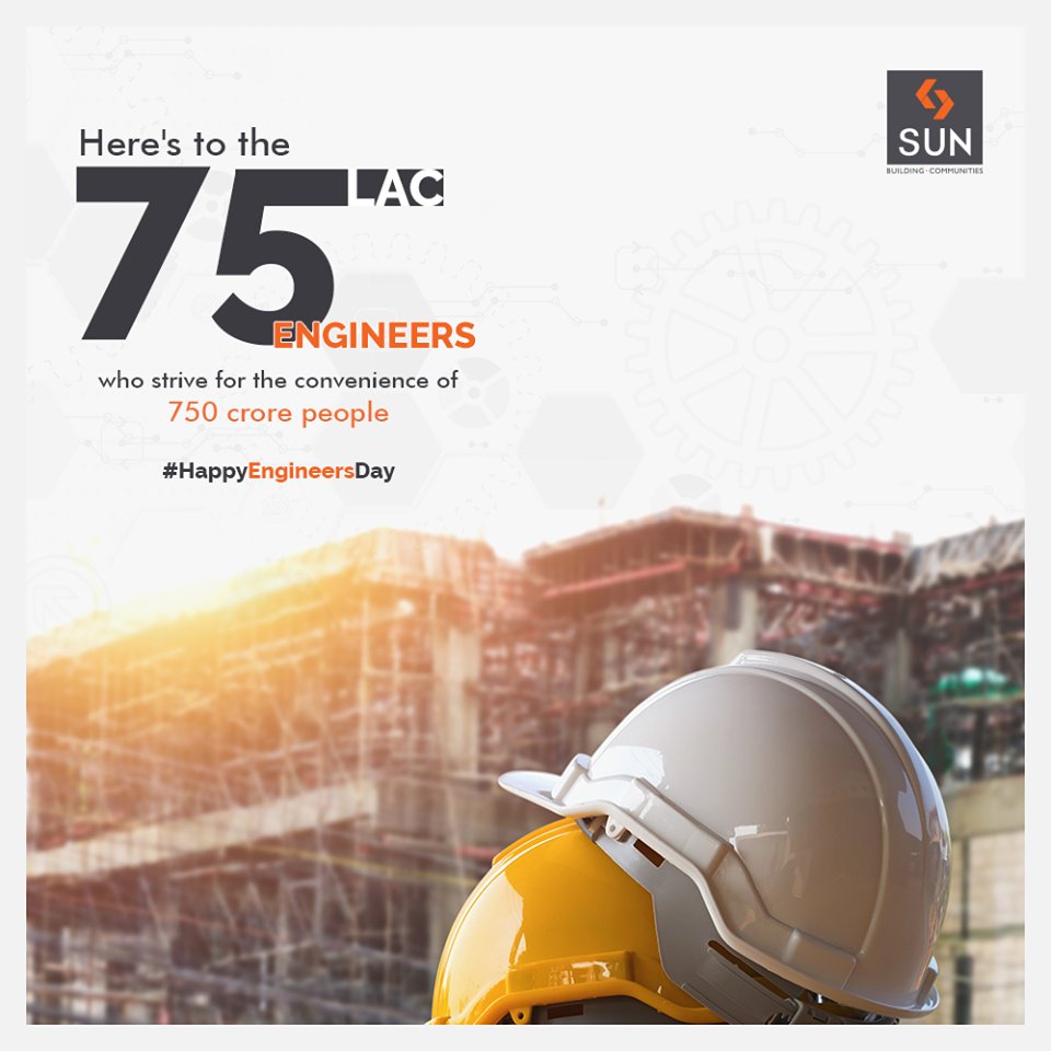 To the ones who engineer hopes, dreams and our future and always strive to make the lives of people effortless.

#EngineersDay #HappyEngineersDay #EngineersDay2020 #SunBuildersGroup #Ahmedabad #SunBuildersGroup #Gujarat #RealEstate #SunBuilders https://t.co/PqDTsHKt0I