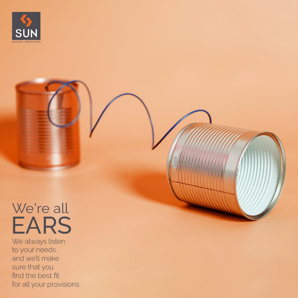 You listen to your heart and we will listen to your needs. Sun Builders Group is all ears when it comes to finding a 
ReadMore:https://t.co/oAVPZk2Zvv

#SunBuildersGroup #SunBuilders #Ahmedabad #Gujarat #RealEstate #RealEstateAhmedabad #Gujarat #GujaratRealEstate #India https://t.co/y2LoUFbSs0