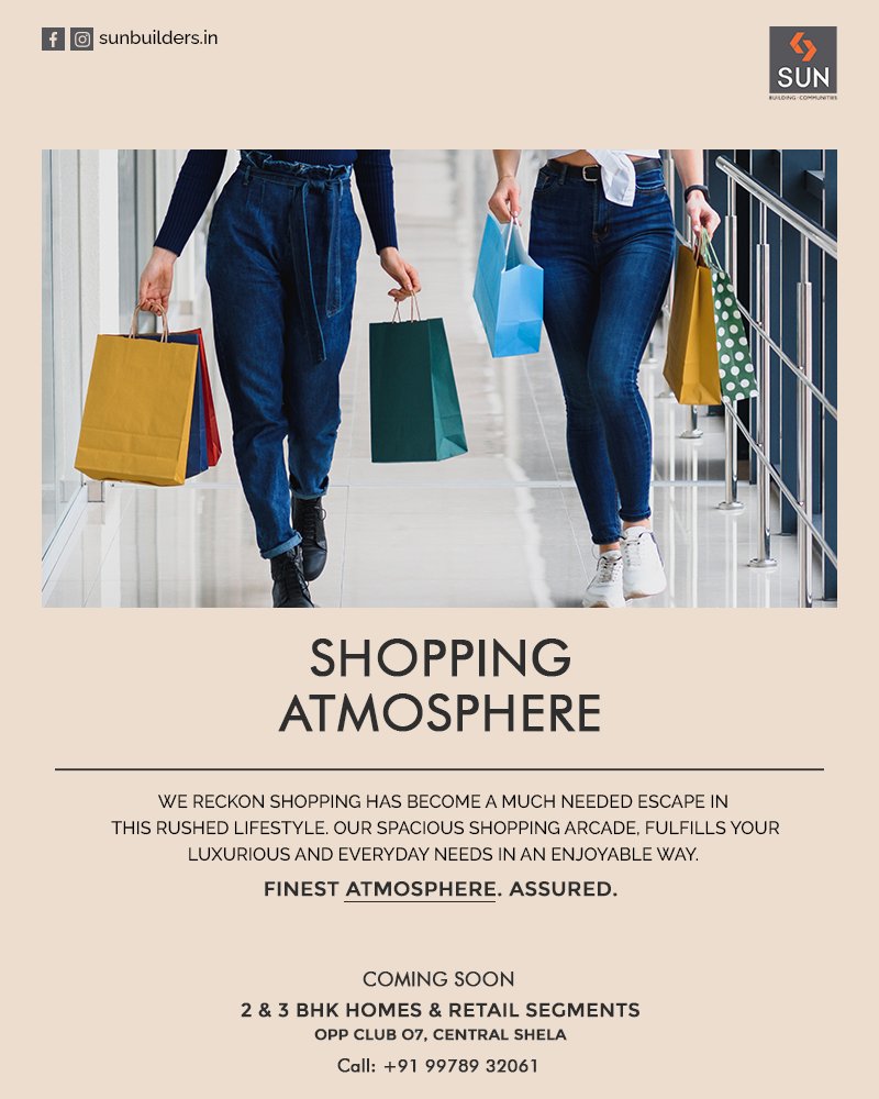 We reckon shopping has become a much-needed escape in this rushed lifestyle. Our spacious shopping arcade, fulfills your luxurious and everyday needs in an enjoyable way
Finest Atmosphere. Assured.
For Details Call: +91 99789 32061
#SunBuildersGroup #LivingAtmosphere #RealEstate https://t.co/qw2xSX9R9o