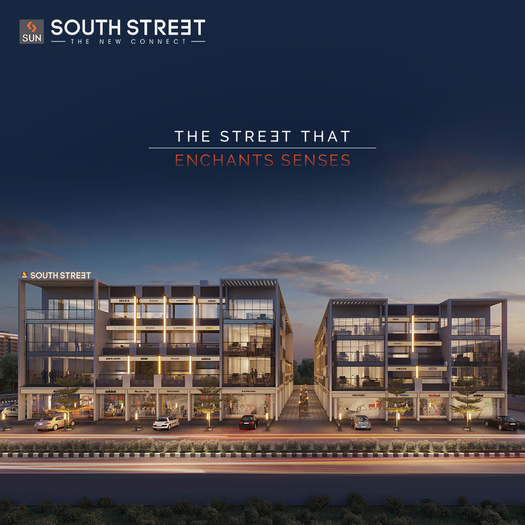 Sun South Street is Ready to become the new Social Hub meeting all daily consumable and social needs with exceptional Retail Segments at South Bopal. Capturing attention as the cosmopolitans pass by, this enchanting facade will always entice their senses to explore more. https://t.co/Wrq0eDpENZ