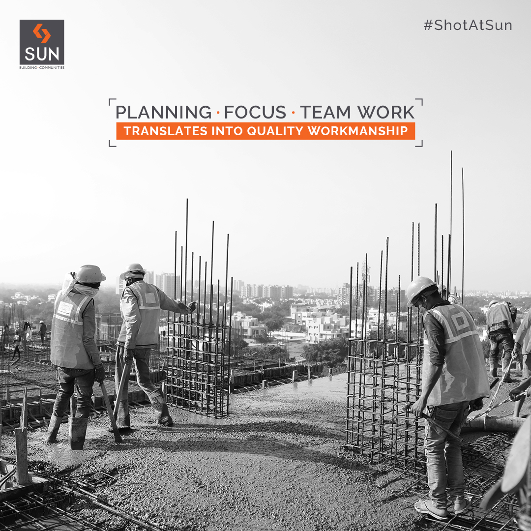 We inculcate Quality into everything that we do!
Along with Planning, Team Work & Focus, we achieve the heights of quality workmanship that gives strength & value to our buildings.

#SunBuildersGroup #Residential #Commercial #Offices #Retail #Showrooms #RealEstateAhmedabad https://t.co/W92ohTLP9n