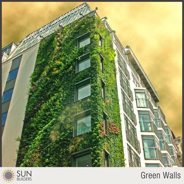 Vertical #gardens - good acoustic buffer & act as a natural filter & improve air quality #construction  #innovation http://t.co/ZdJ62WqLcT