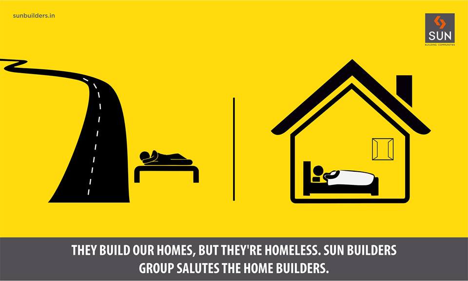 How ironical can it be that the ones who build our big mansions are themselves homeless. #SunBuildersGroup #Ahmedabad http://t.co/G38kEKtnnj