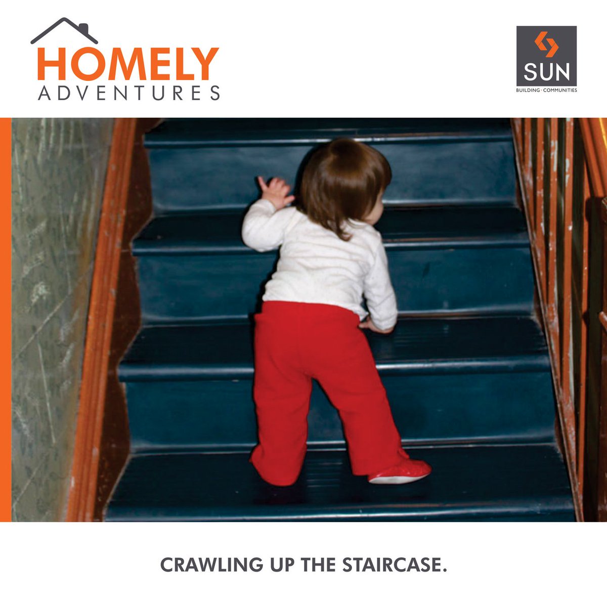 #HomelyAdventures:
The most adorable moment of tiny feet climbing stairs can be witnessed only at home. https://t.co/KCimY6FRui