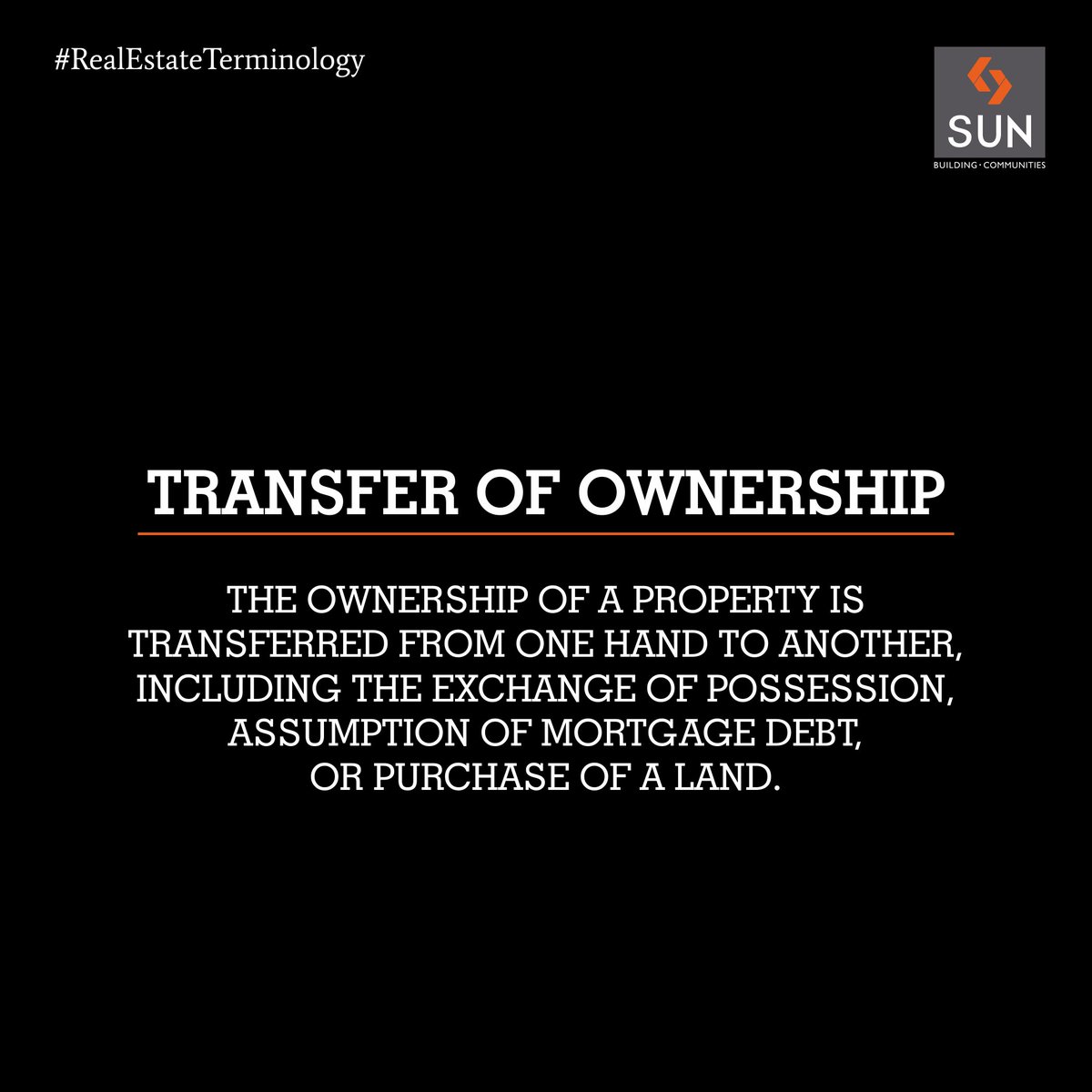 #TransferofOwnership is the purchase of a property or any exchange of possession under a property sales contract. https://t.co/nrDaPBlajw